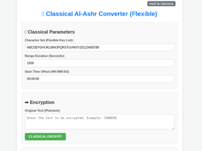 Al-Ashr Encryption Converter